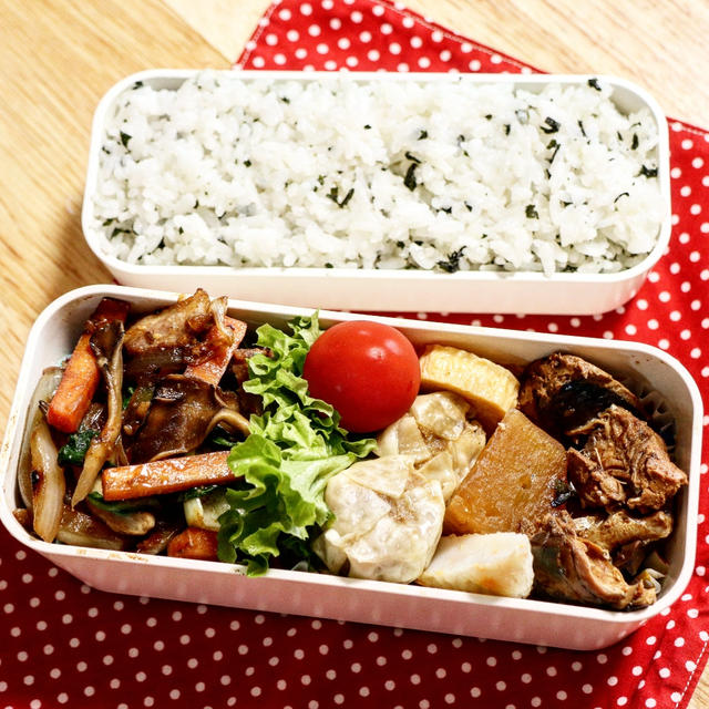 映えないパパ弁と、幼稚園のお弁当。