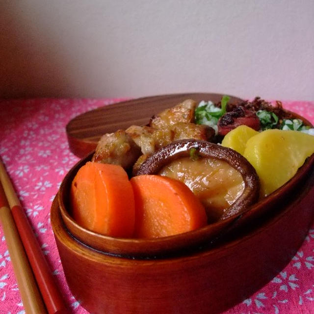 鶏もも肉のゆず胡椒焼きお弁当。