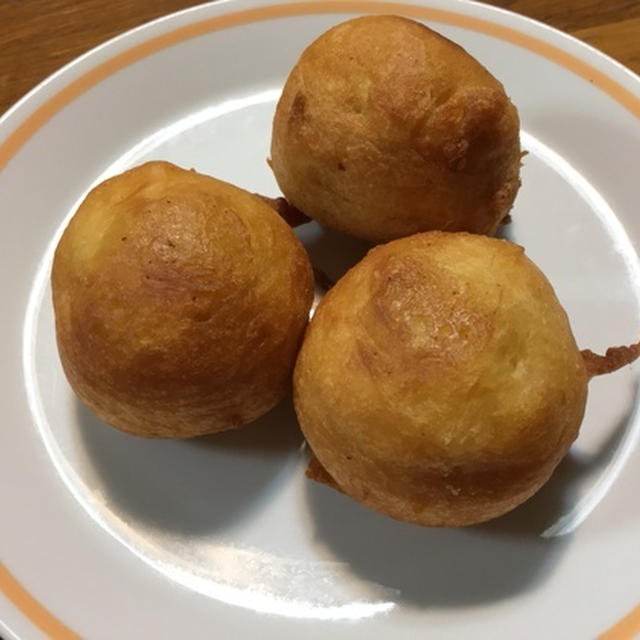 マッシュポテトのホットケーキ衣揚げ（明太バターチーズ味）