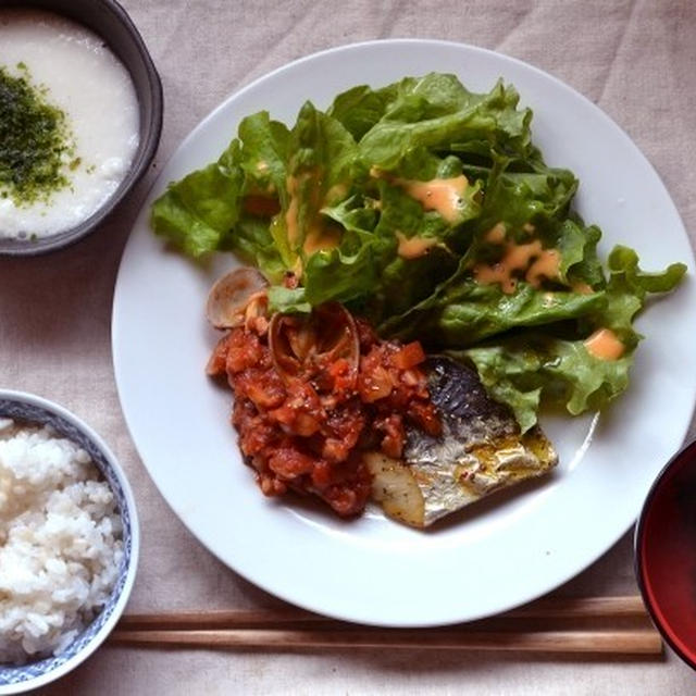 鰆のボンゴレソース。