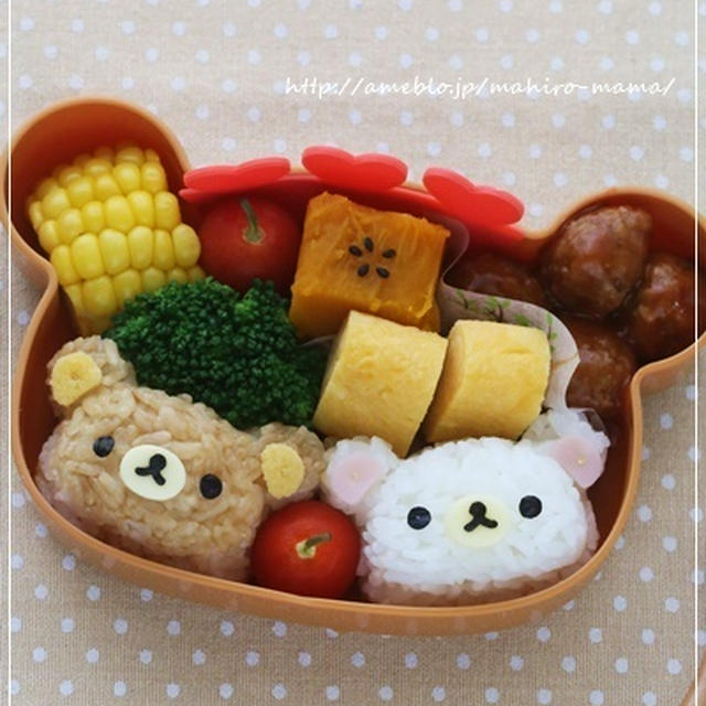 リラックマ＆コリラックマのお弁当＊キャラ弁 by momoさん | レシピ