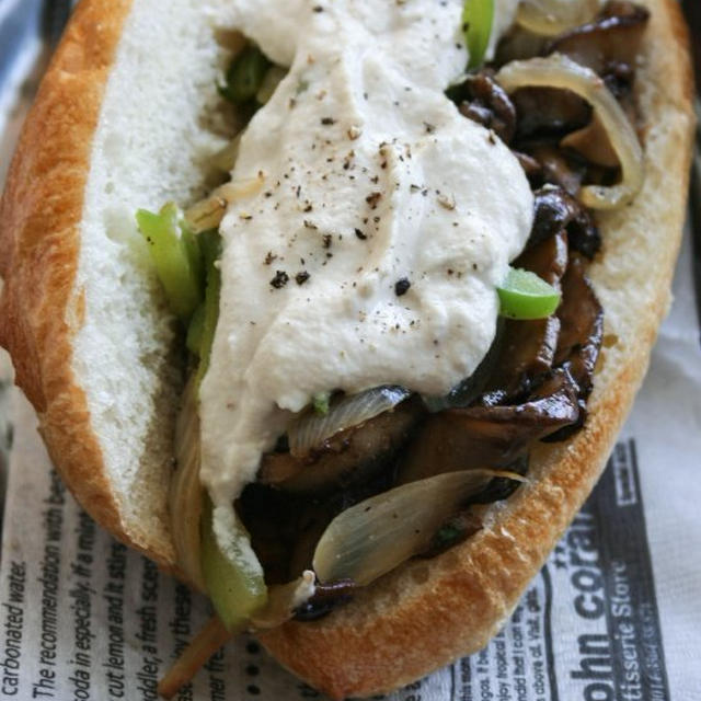 Portobello Philly Sandwichきのこフィリーサンドイッチ