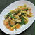 海老と野菜のスイートチリソース炒め