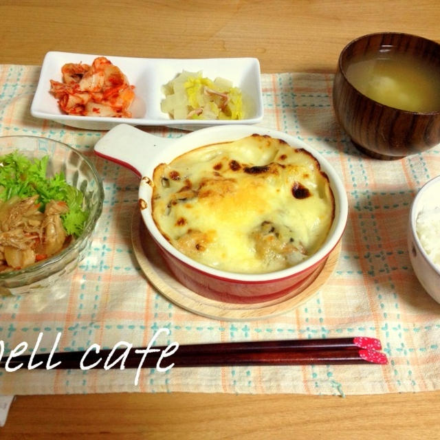 チキンポテトグラタンのお夕飯