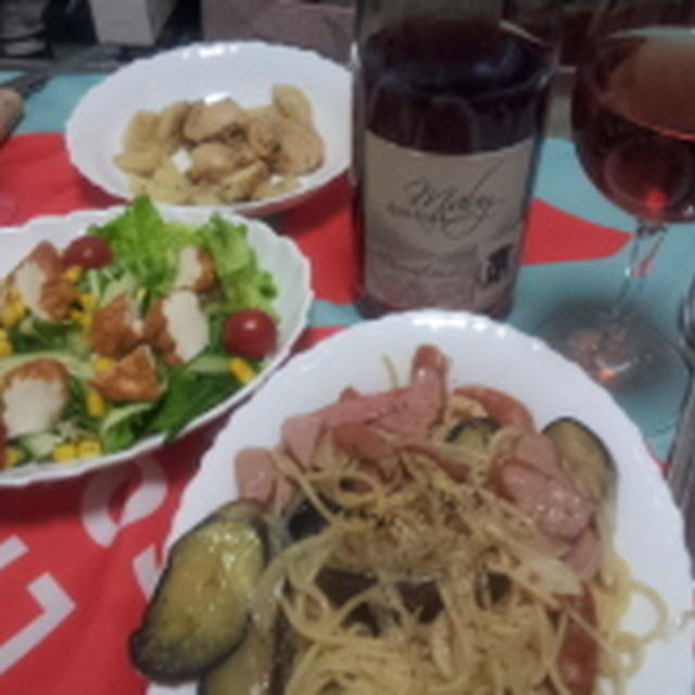 友達に頂いたワイン　ロゼ