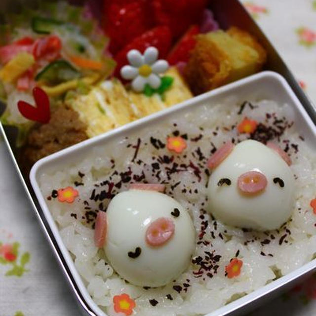 キャラ弁**うずらブタちゃん’s