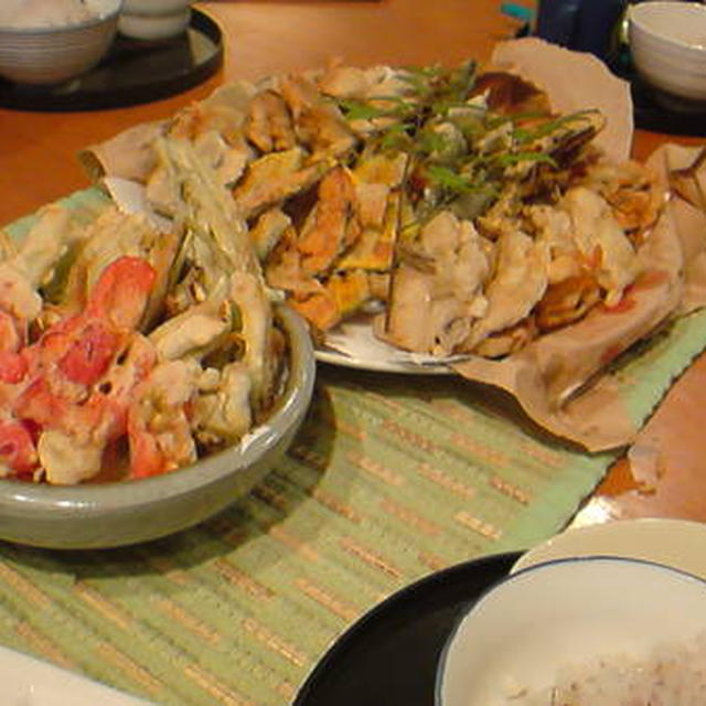 春野菜?の天ぷらご飯