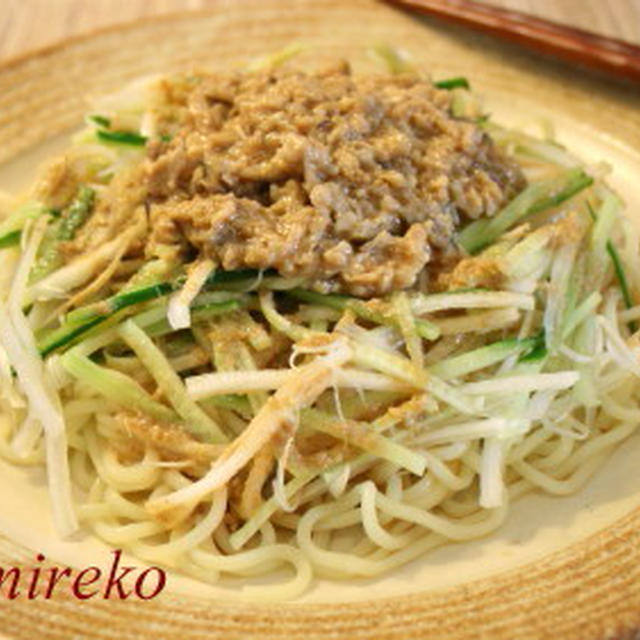 豆ミートの冷やし坦々麺 マクロビオティックレシピ