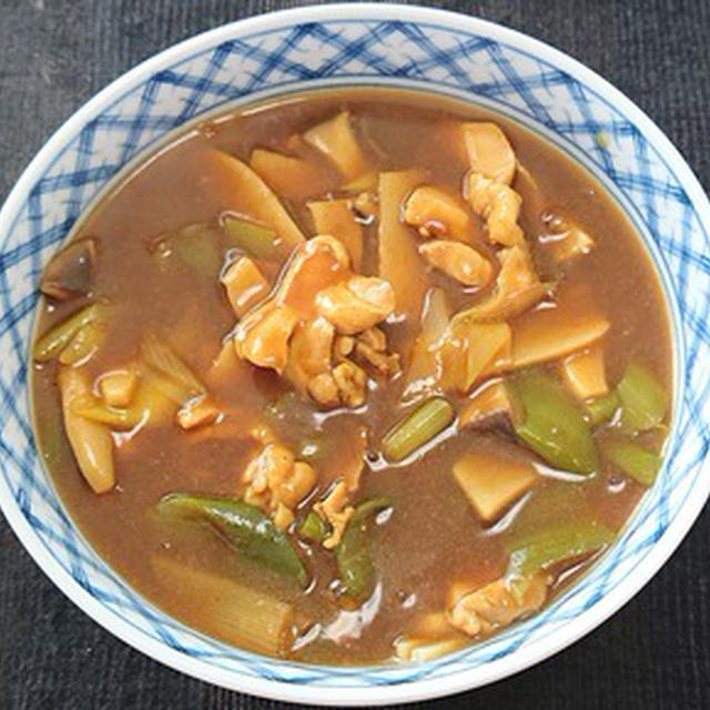 エリンギ入り鶏南蛮カレーうどん