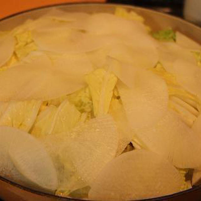 大根と白菜の蒸し鍋