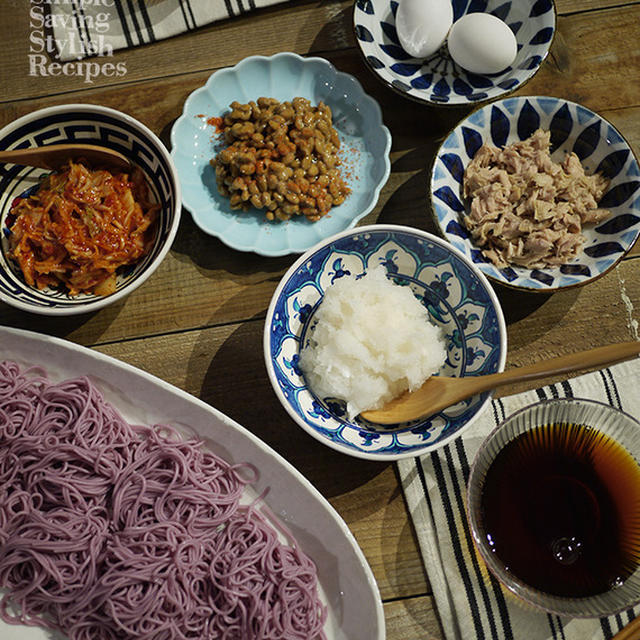 夏のごはんの定番化？？？南インド方式で食べる トッピング式ざるそば