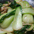 野郎飯流・青梗菜としめじ、えのきのオイスターソース炒め