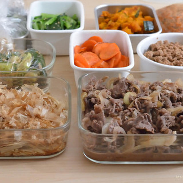 今週の作り置き。083W（晩ごはん・お弁当・そぼろ最強）