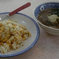 肉蕎麦と葱チャーハン