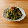 【野菜ひとつ】酒蒸しレタスの塩昆布梅和え