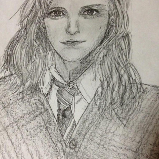 鉛筆画✎　美人画
