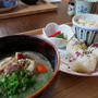 さつまいも入り根菜味噌汁とおにぎり#本日のおうちごはん