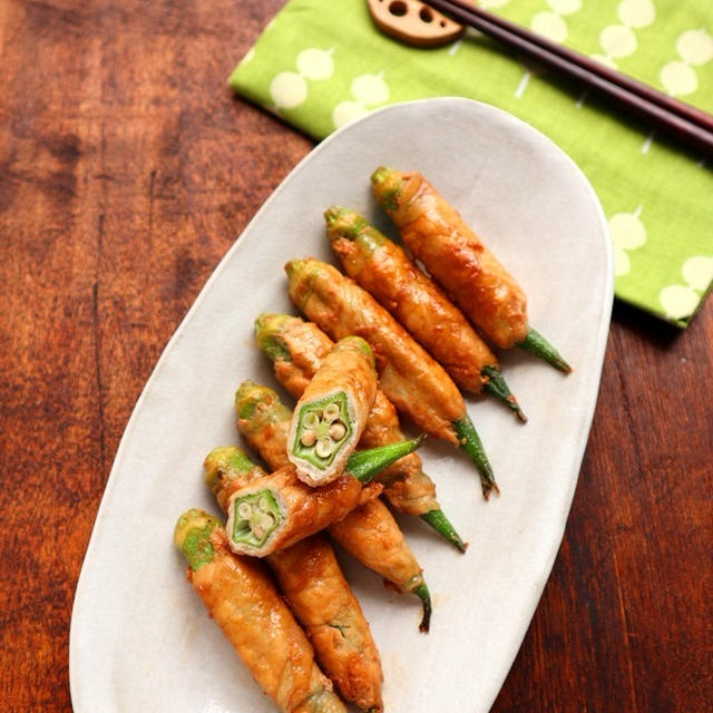 トップ10入り☆オクラの肉巻き【#クックパッド　#作り置き　#簡単】