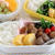 豚こまチャーシュー弁当｜緑色のおかず６品ほどリンク