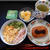 竹園のコロッケと冷やし中華