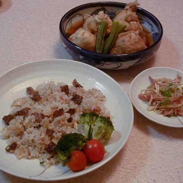 ２種類の巾着袋煮