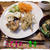 さばの竜田揚げ＆ごぼうの掻き揚げ＆長いもと大葉の油揚げロ−ル照り焼きの定食♪