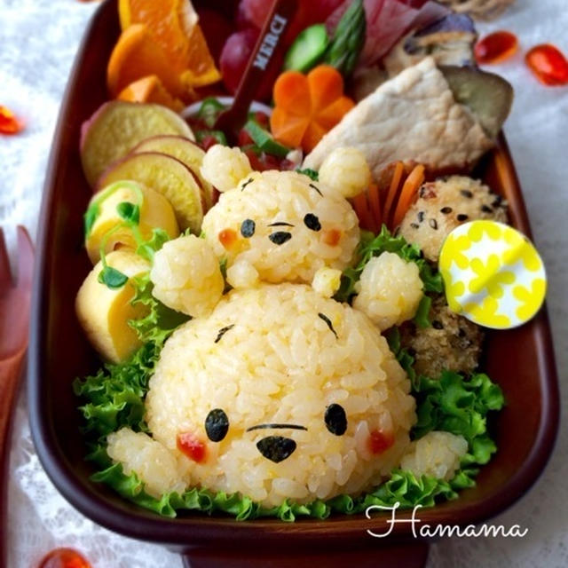 ツムツムプーさんのお弁当♡
