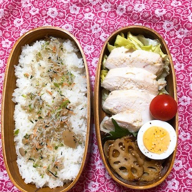 20171030鶏むね肉のコンフィ弁当【プラスさつまいもおやつ①】＆子どもたちとリビングの模様替えをした話