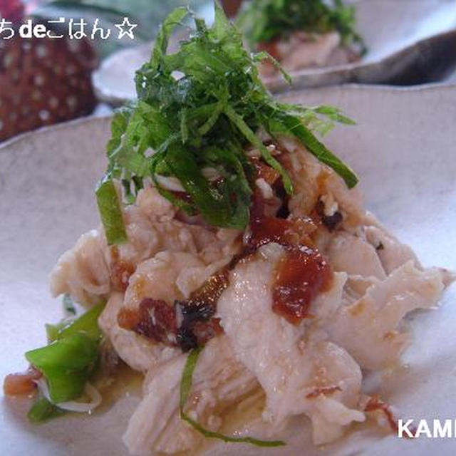 しっとりささみのたたき梅あえ♪週末の３分料理☆