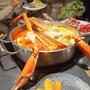 韓国人のメンバーと中国式鍋のレストランでランチ ～ 初蕨のめんつゆ和えと蕨の保存