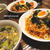 夜ごはん　豚キムチパスタ*そぼろと玉子のわかめコーンスープ