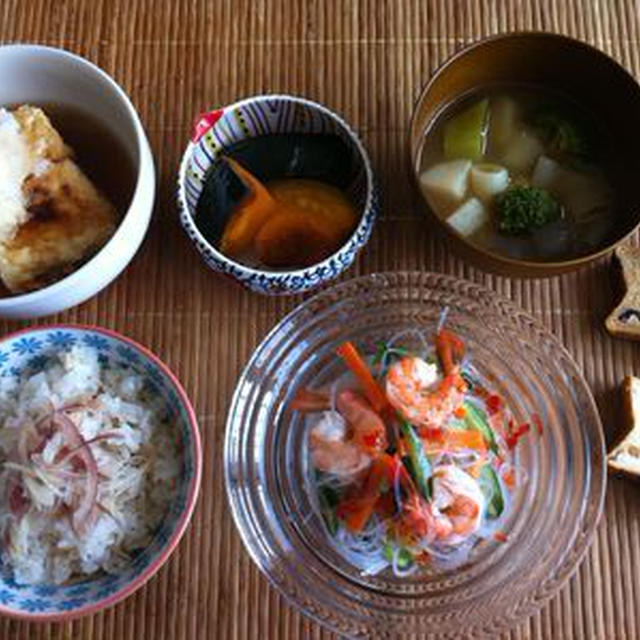 薬味ごはん/エスニック風春雨サラダ