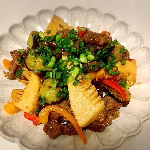 牛肉と竹の子のオイマヨ炒めレシピ