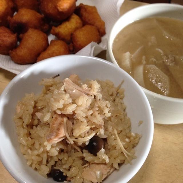 北海道産秋鮭の炊き込み御飯