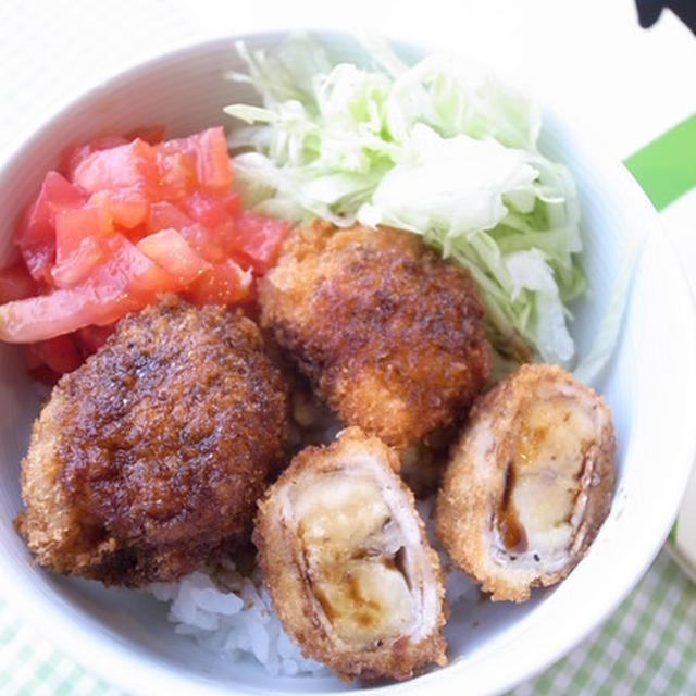 コんガらガっちどっちにすすむ？から飛び出した「絵本ごはん」バナナトマトかつ丼！