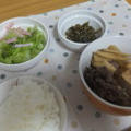 肉豆腐とレタスのナムル風サラダ