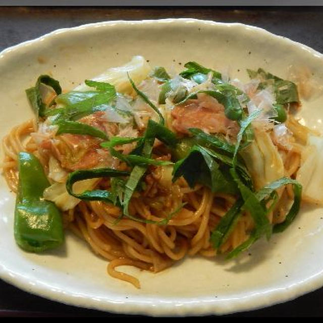 大葉のせ醤油焼きそば～いい香り！