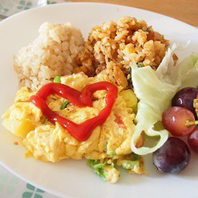 ■メニュー■サンマの蒲焼丼、おとなのオクラ豚まきソテー、カボピーサラダ、華風胡瓜＊９月２０日