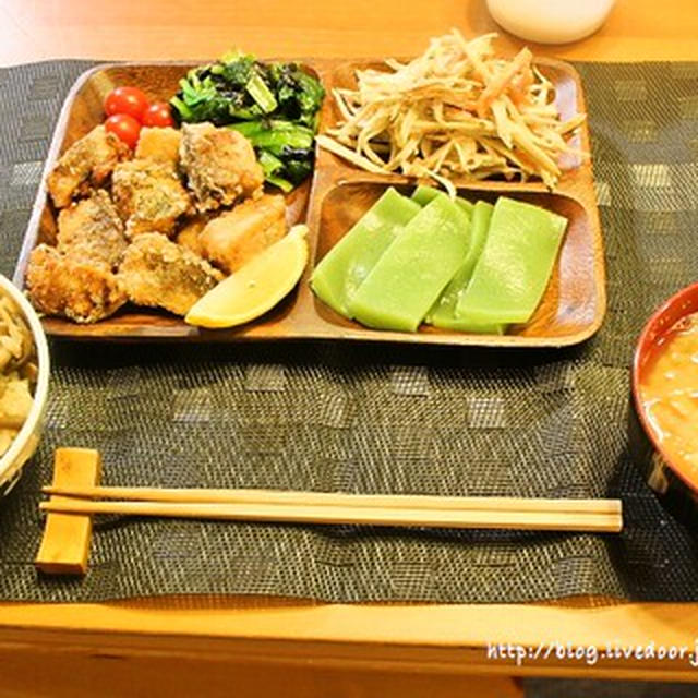 鰤の竜田揚げの献立