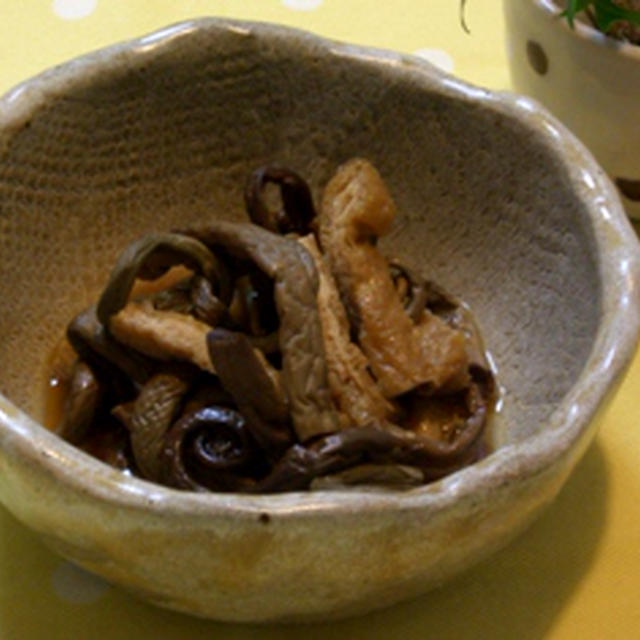発芽玄米ご飯とぜんまいの煮物、ほっけで夕ご飯♪