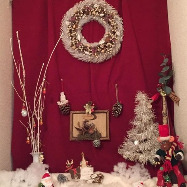 ピンクからレッド☆クリスマスディスプレイ