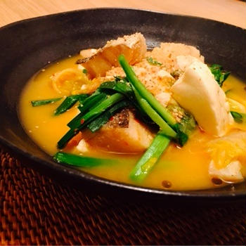 【妊活ごはん】鱈と豆腐のキムチ煮