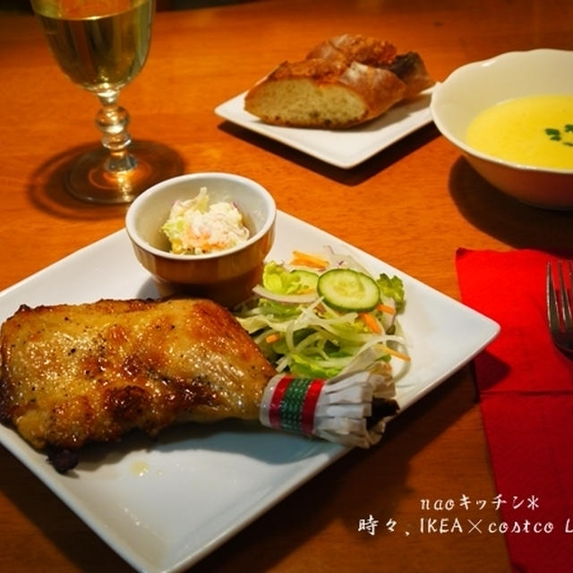 Ｘｍａｓ炭火焼ローストレッグでイヴイヴ夕食♪