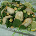 小松菜とオクラのグリーンサラダ