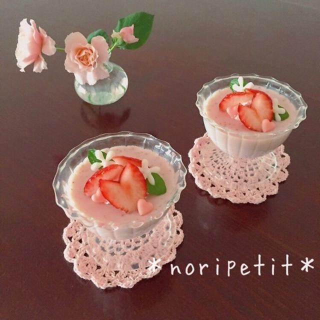ぷるぷる♡いちごミルクプリン♡と フライパンでちらし寿司の具♪