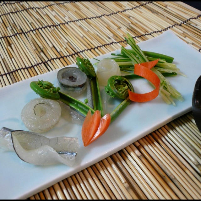 サヨリの昆布締め 辛子酢味噌と レシピブログ