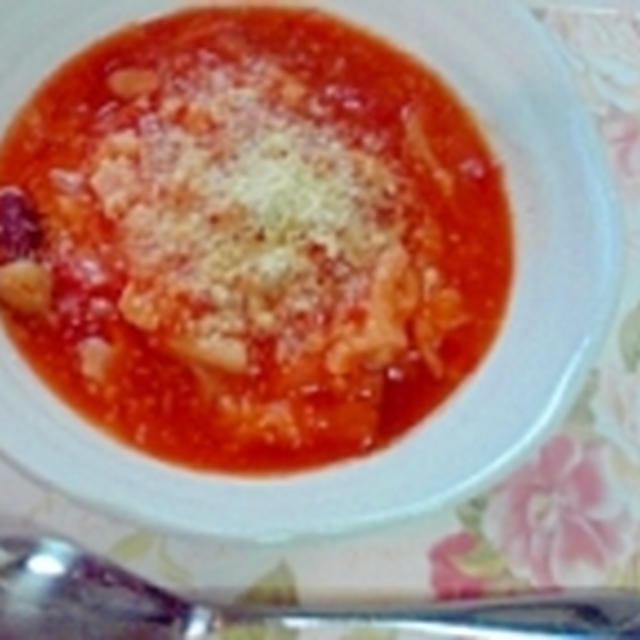 圧力鍋で、野菜いっぱいの簡単トマトシチュー♪何年前だっけ？初めてレシピ投稿したのがコレです！