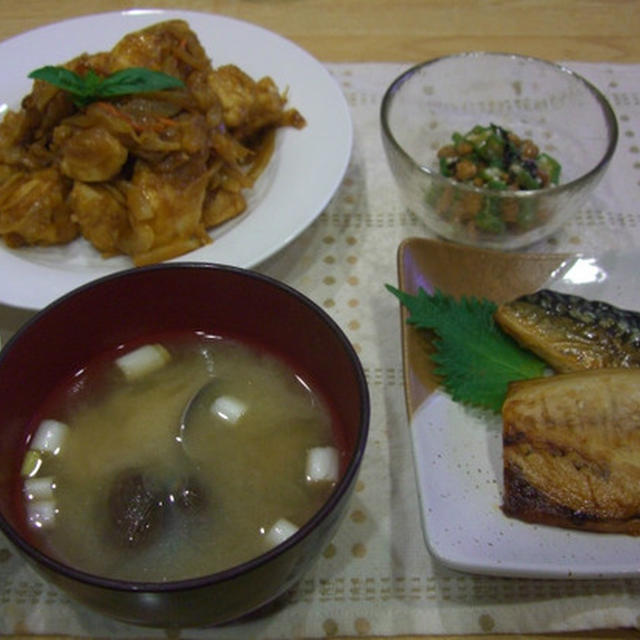 胸肉のカレー炒め