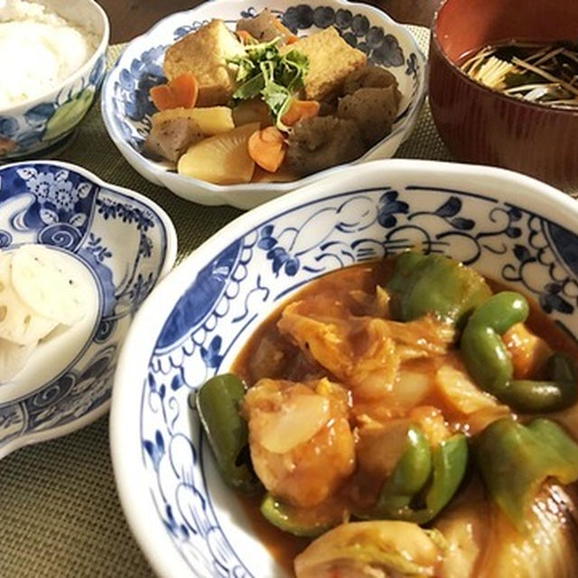 レンジで大根と厚揚げの煮物＆猫箱買いました
