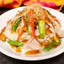 4月3日　アスパラと豚肉のジュレそうめん